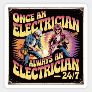 "Electrician 24/7 Psychedelic Vintage Rock Poster Sticker
